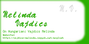 melinda vajdics business card